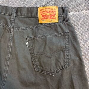 Levi's 505 Charcoal Denim Pants 34x32